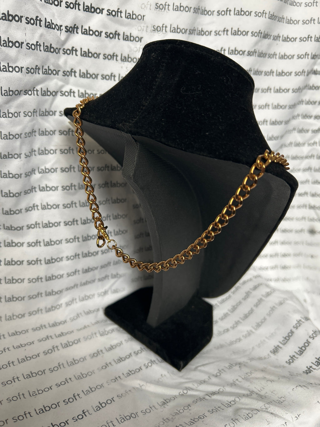 upcycled free palestine chain necklace (jasper, labradorite, quartz) with hand-stamped bar